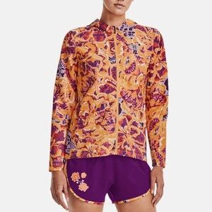 Under Armour Womens Storm Day Of The Dead hooded running Jacket  Large Orange